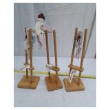 Arnautoff & Jones Wooden Angel Acrobat Display 1991 - 3 pack