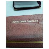 Leather Business Card Holder with ID Window