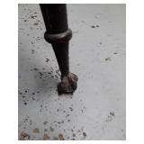 Antique Spindle Leg Side Table with Scalloped Edge, claw and ball