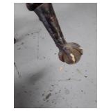 Antique Spindle Leg Side Table with Scalloped Edge, claw and ball