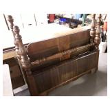 Antique Bed Frame with Coner Posts