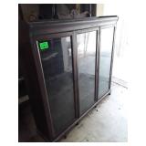 Antique Three-Door Mahogany Display Cabinet