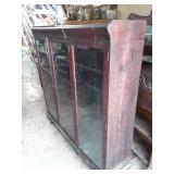 Antique Three-Door Mahogany Display Cabinet