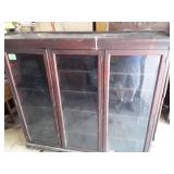 Antique Three-Door Mahogany Display Cabinet