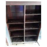 Antique Three-Door Mahogany Display Cabinet