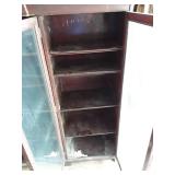 Antique Three-Door Mahogany Display Cabinet