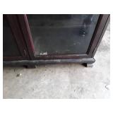 Antique Three-Door Mahogany Display Cabinet
