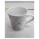 Hallmark Ceramic Mug with Illustrated Cat Design and Motivational Message