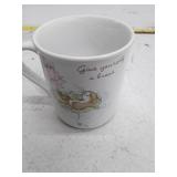Hallmark Ceramic Mug with Illustrated Cat Design and Motivational Message
