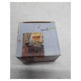 Home Trends Silver Plated Square Trinket Box with Gold Bow