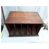 Vintage Wooden Desktop File Organizer