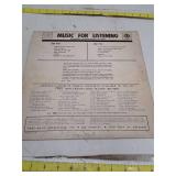 The Al Sack Concert Orchestra - Music For Listening Vinyl LP