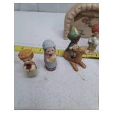 Vintage Porcelain Nativity Scene Set with Stable
