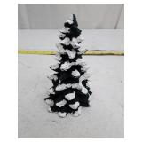 Vintage Snow-Capped Ceramic Christmas Tree
