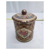 Vintage Daher Floral Tin Container - Made in England