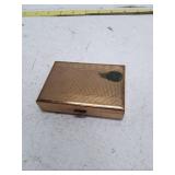 Vintage Gold-Tone Powder Compact with Mirror