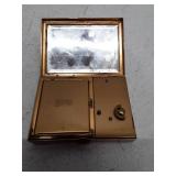 Vintage Gold-Tone Powder Compact with Mirror