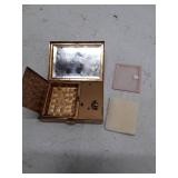 Vintage Gold-Tone Powder Compact with Mirror