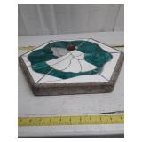 Vintage Angel Stained Glass Stepping Stone