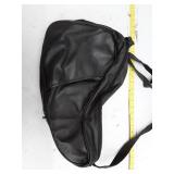 Black Leather Tennis Racquet Bag