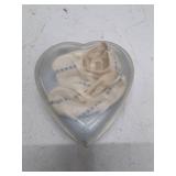 Vintage Heart-Shaped Baby Shoes Display