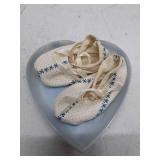 Vintage Heart-Shaped Baby Shoes Display