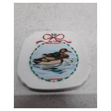 Vintage Christmas Duck Decorative Plate
