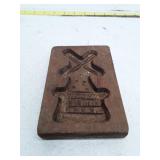 Vintage Wooden Windmill Carved Block