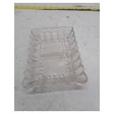 Vintage Clear Glass Divided Serving Dish