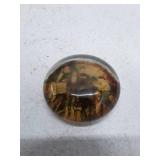 Vintage Glass Photo Paperweight