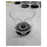Vintage Black Base Cordial Glass Set, 11 pcs