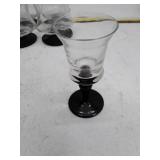 Vintage Black Base Cordial Glass Set, 11 pcs
