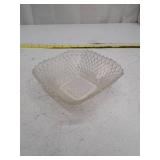 Vintage Clear Glass Diamond Pattern Small Bowls