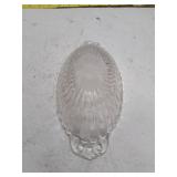 Vintage Clear Glass Scalloped Serving Dish