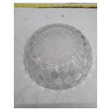 Vintage Bubble Pattern Glass Serving Bowl