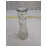Vintage Clear Glass Ribbed Bud Vase