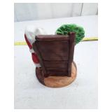 Vintage Santa Claus Figurine and Collector Plate Set