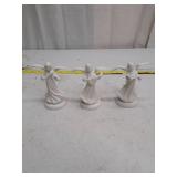 Renaissance Angels Porcelain Candle Holders Set