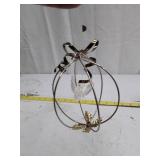 Vintage Crystal and Gold Leaf Christmas Ornimate