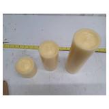 Lillian Vernon Natural Pillar Candles Set of 3