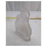 Frosted Glass Bunny Tea Light Holder