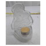 Frosted Glass Bunny Tea Light Holder