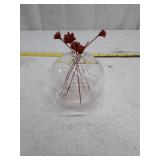 Clear Glass Globe Bud Vase