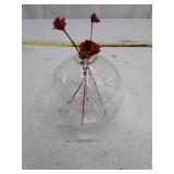 Clear Glass Globe Bud Vase
