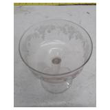 Vintage Etched Grape Pattern Wine Glasses