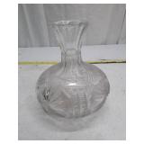 Vintage Cut Crystal Decanter with Starburst Pattern