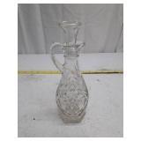Vintage Cut Glass Decanter with Stopper