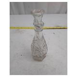Vintage Cut Glass Decanter with Stopper
