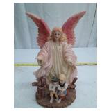 Vintage Guardian Angel Figurine with Children