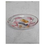 Savoir Vivre Holiday Spirit Oval Candy Dish Crystal Vintage Christmas Bells